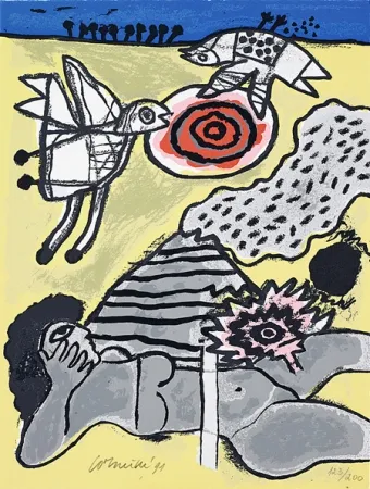 Serigrafía Corneille - Terre habitée