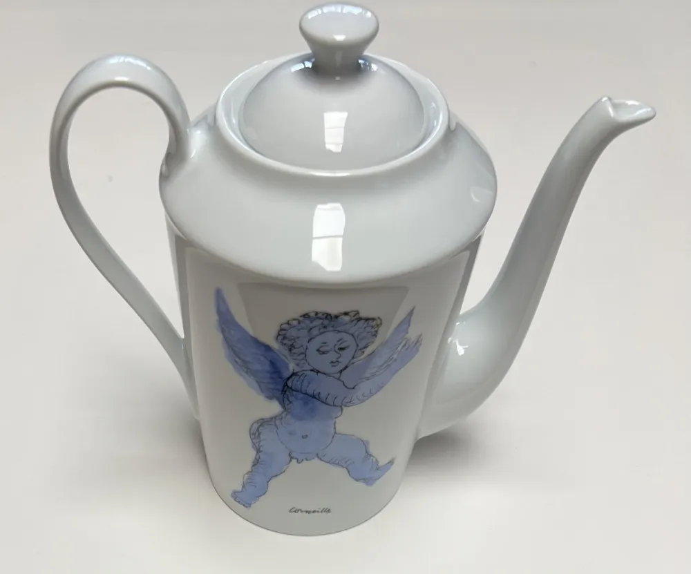 Cerámica Corneille - Théière L'Ange d'après Rubens, en porcelaine de Limoges