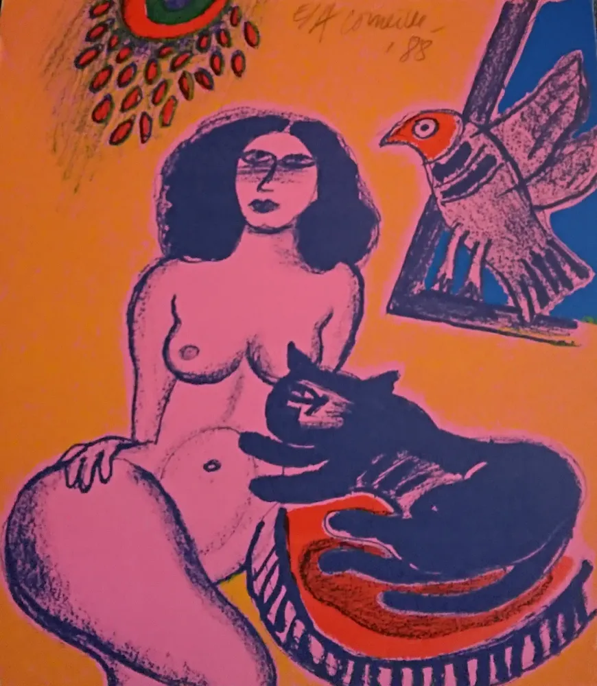 Litografía Corneille - '' Trio ''