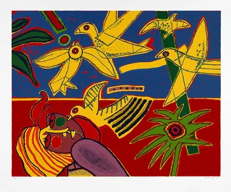 Serigrafía Corneille - Vol d'oiseaux