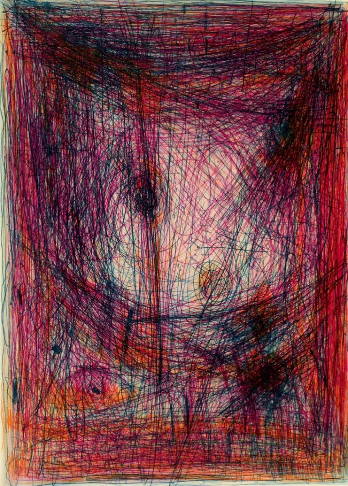 Aguafuerte Corpora - Arbres et l'Isar à Lenggries 1