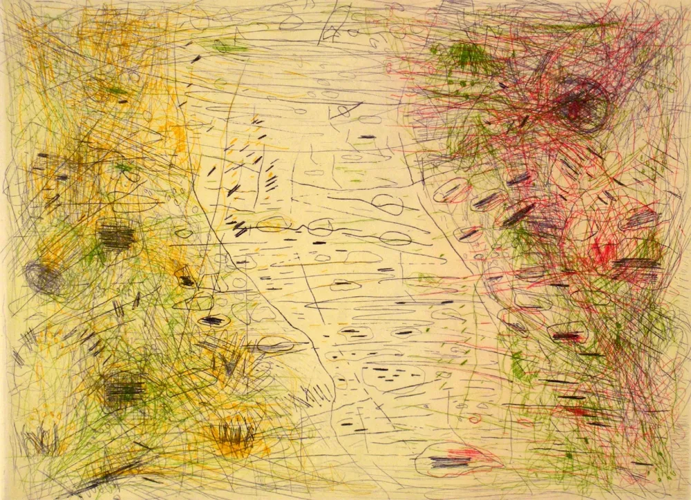 Aguafuerte Corpora - Arbres et l'Isar à Lenggries 8