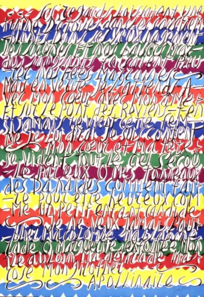 Litografía Cortot - Placard Apollinaire