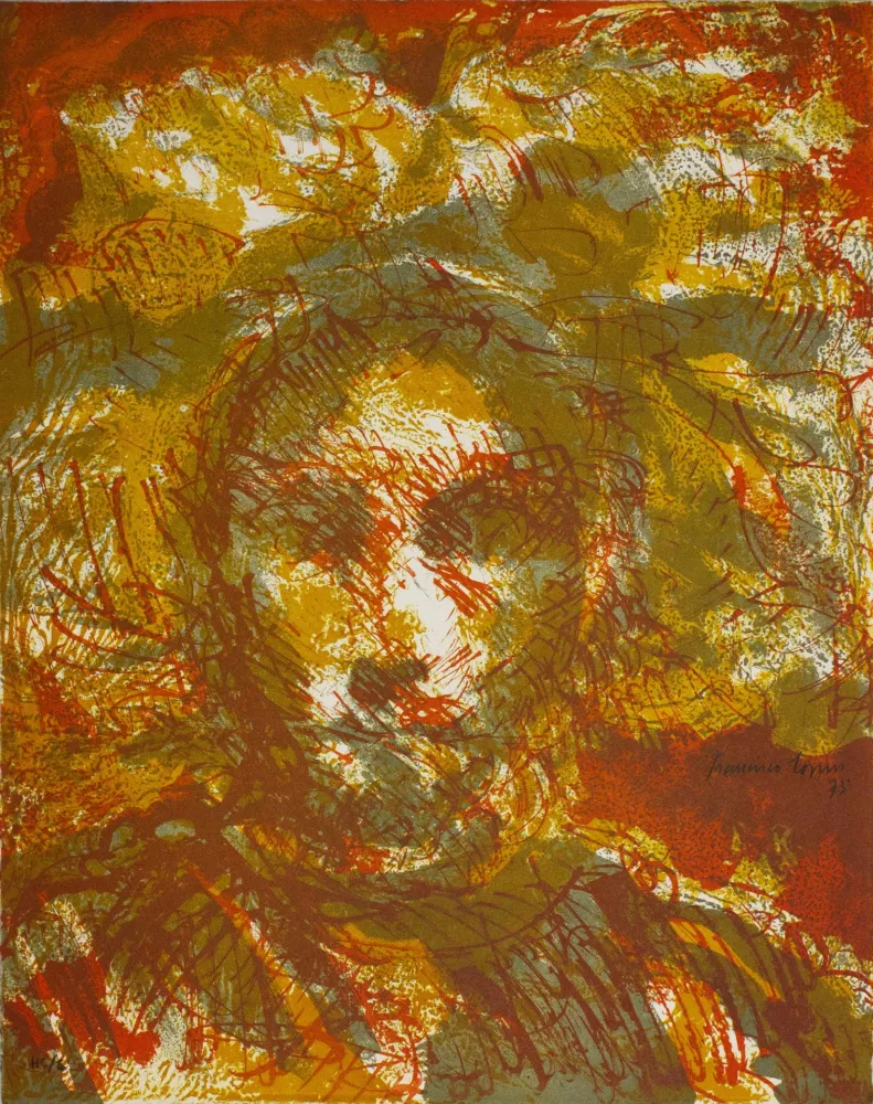 Litografía Corzas - Umbrìo por la pena