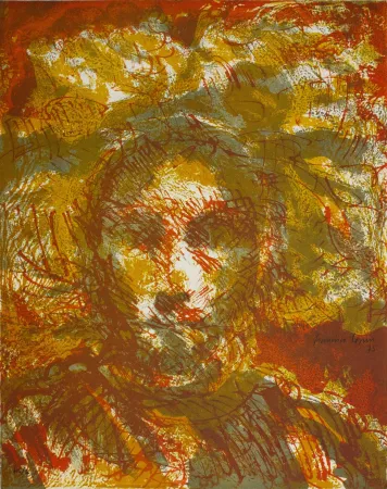 Litografía Corzas - Umbrìo por la pena