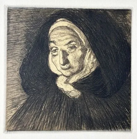 Grabado Cottet - Bretonne 