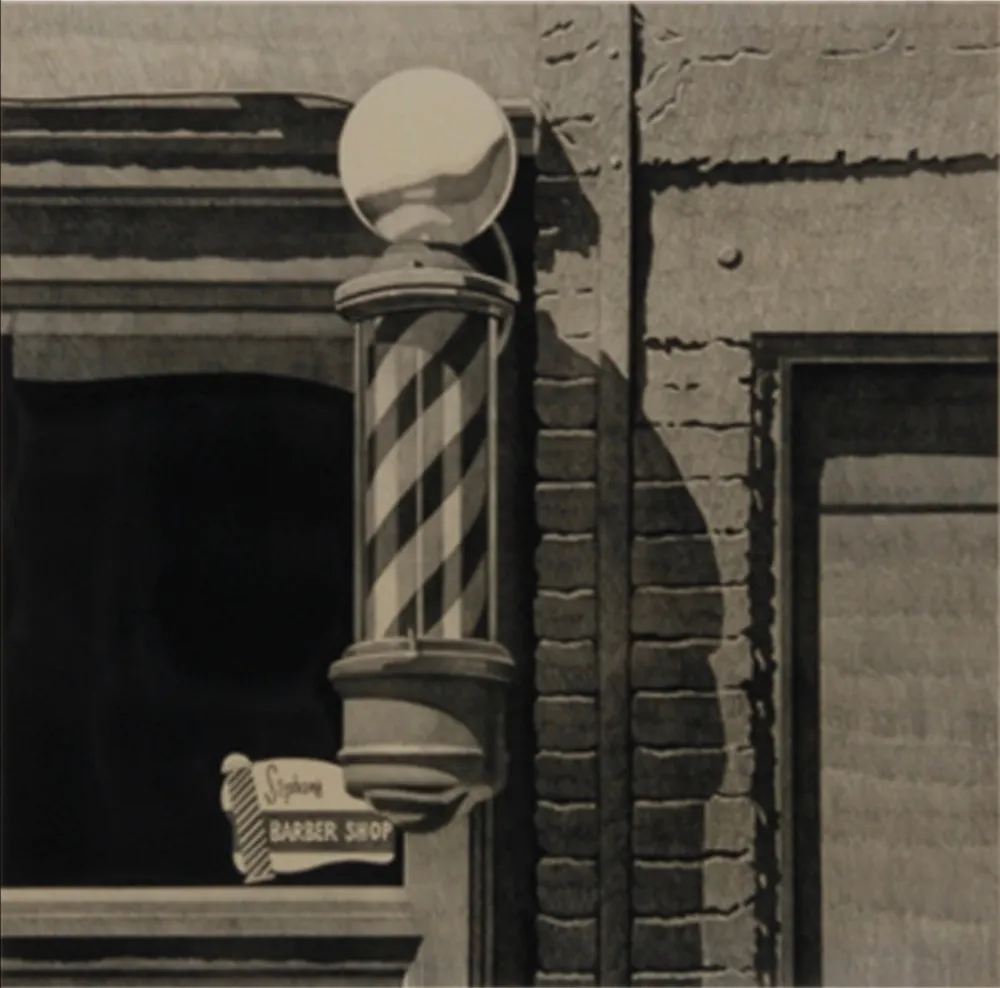 Litografía Cottingham - Barber Shop