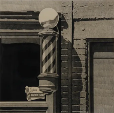 Litografía Cottingham - Barber Shop