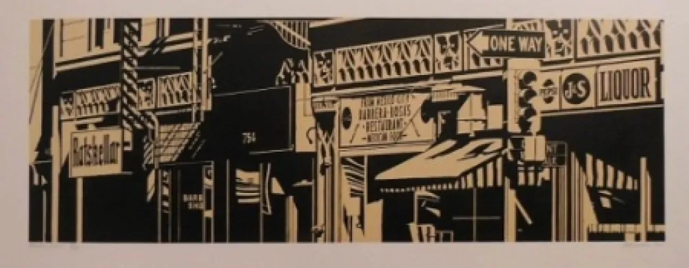 Linograbado Cottingham - Barrera-Rosa's