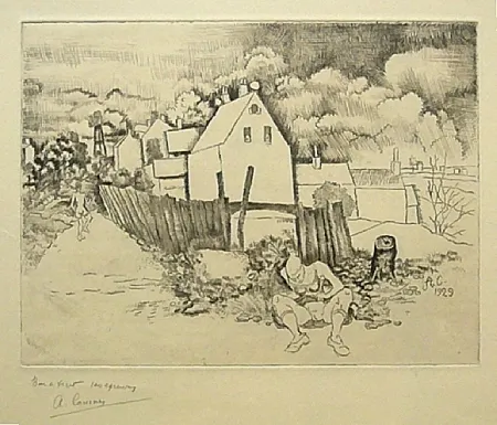 Aguafuerte Courmes - Sans titre