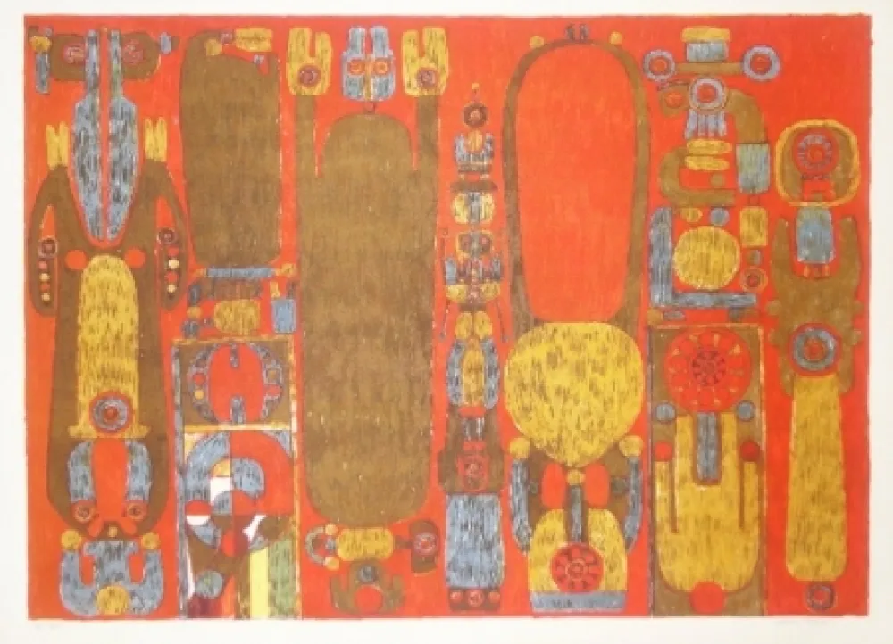 Litografía Courtin - Jeune reine d'un vieux pays