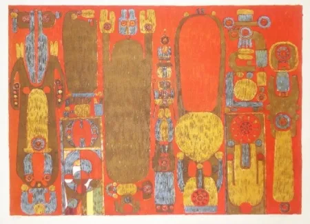 Litografía Courtin - Jeune reine d'un vieux pays