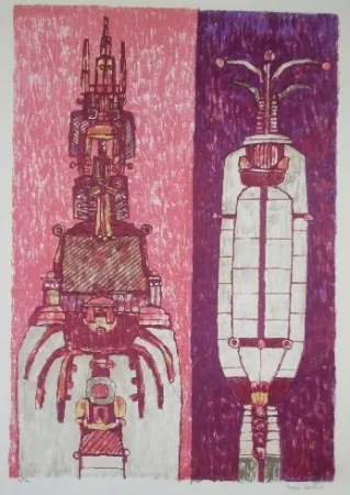 Litografía Courtin - Le bon légume