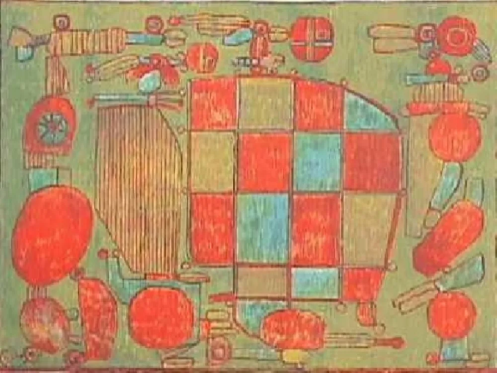 Litografía Courtin - Parent du coté gauche 