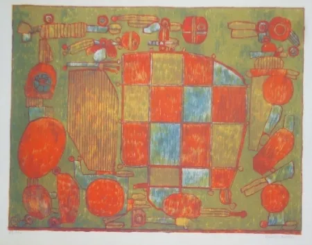 Litografía Courtin - Parent du côté gauche