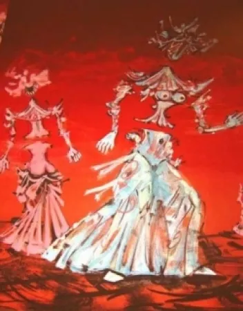 Litografía Coutaud - Les femmes fleurs