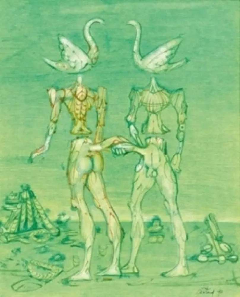 Litografía Coutaud - Souvenir de Jersey