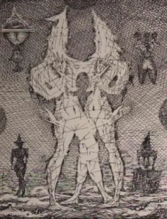 Aguafuerte Coutaud - Voyage dans la lune 1