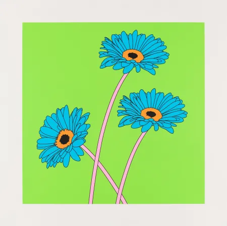 Serigrafía Craig-Martin - Gerberas