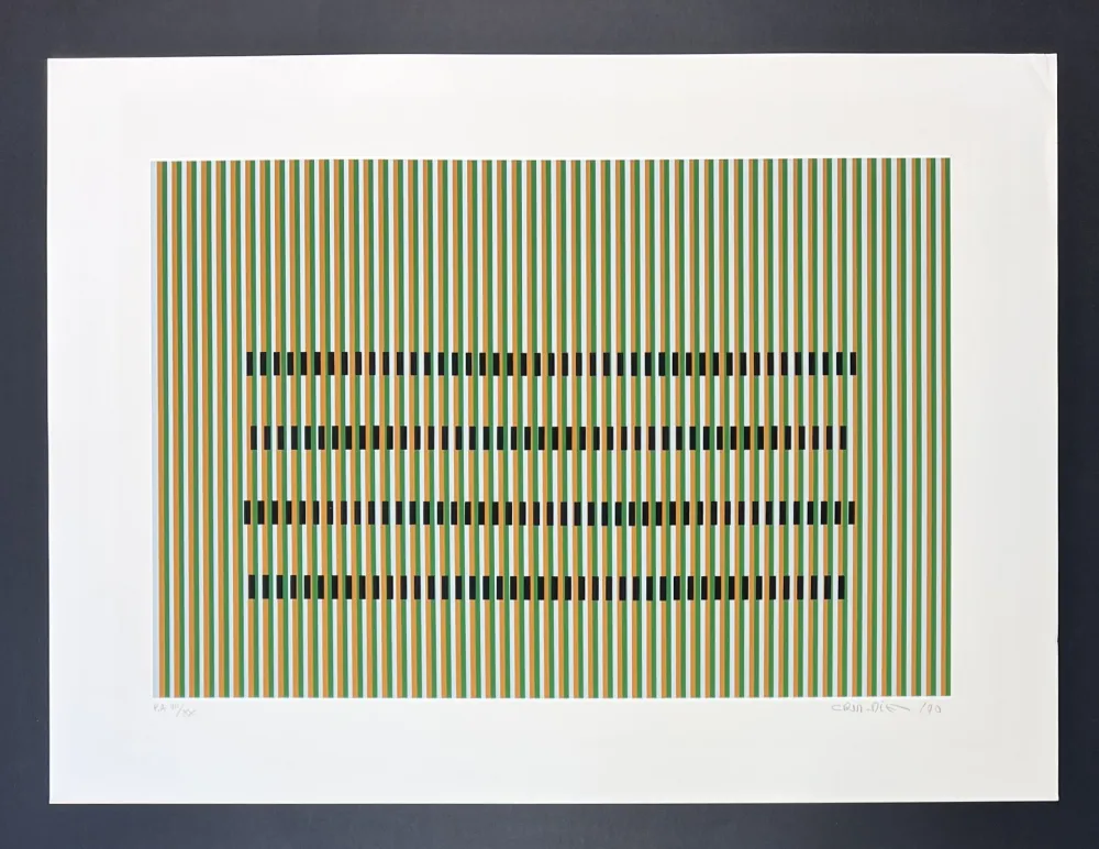 Serigrafía Cruz-Diez - Carlos Cruz-Diez (1923-2019) - Color serigraphy on Arches paper - 1990