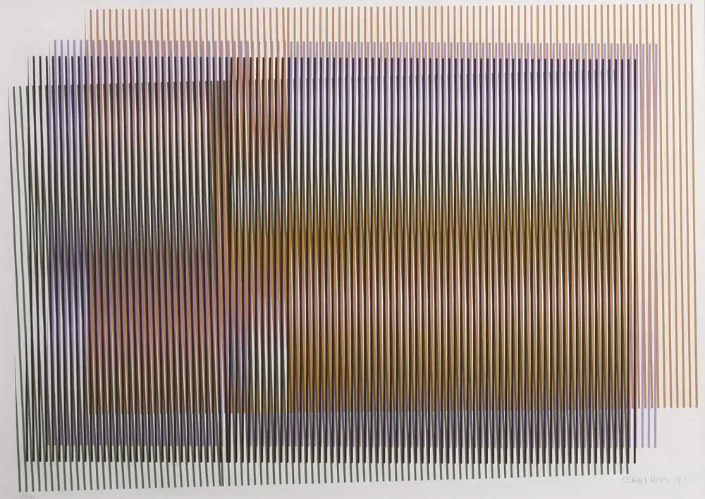 Serigrafía Cruz-Diez - Carlos Cruz-Diez (1923–2019) - Kinetic Composition - Serigraphy on paper - 1981