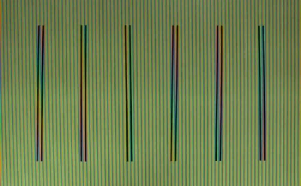 Litografía Cruz-Diez - Couleur à l'Espace Olot	