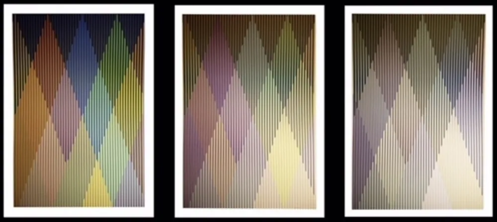 Serigrafía Cruz-Diez - Couleur Additive Perseus, Portfolio of 3