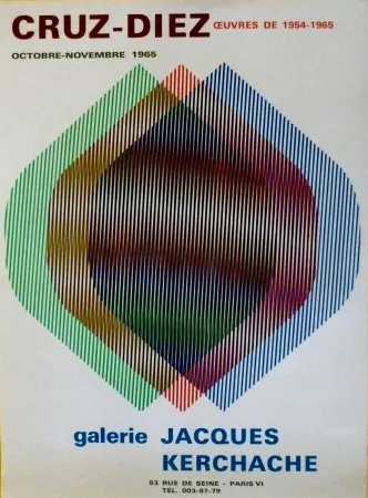 Serigrafía Cruz-Diez - EXP jACQUES kERCHACHE 1965