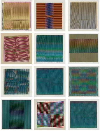 Serigrafía Cruz-Diez - Grupo de 15 Serigrafías sobre papel 