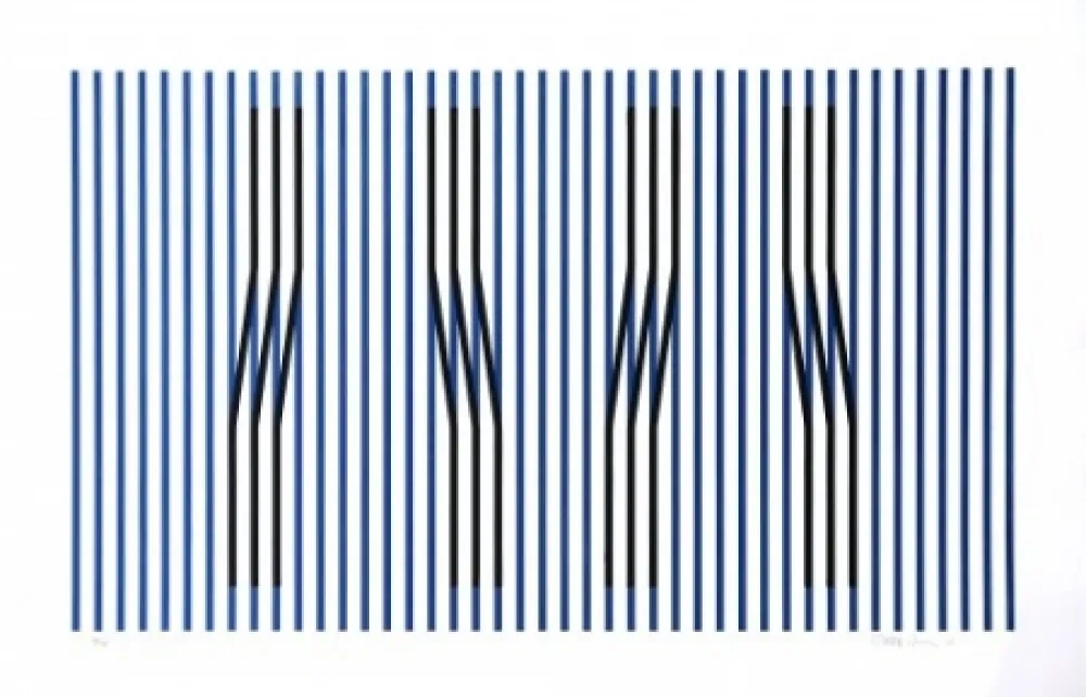 Aguafuerte Cruz-Diez - Induction du Jaune Masnou	