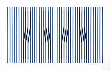 Aguafuerte Cruz-Diez - Induction du Jaune Masnou	