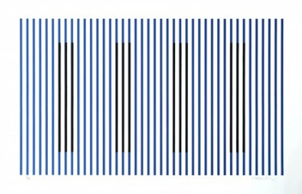 Aguafuerte Cruz-Diez - Induction du Jaune Rioja