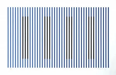 Grabado Cruz-Diez - Induction du Jaune Rioja