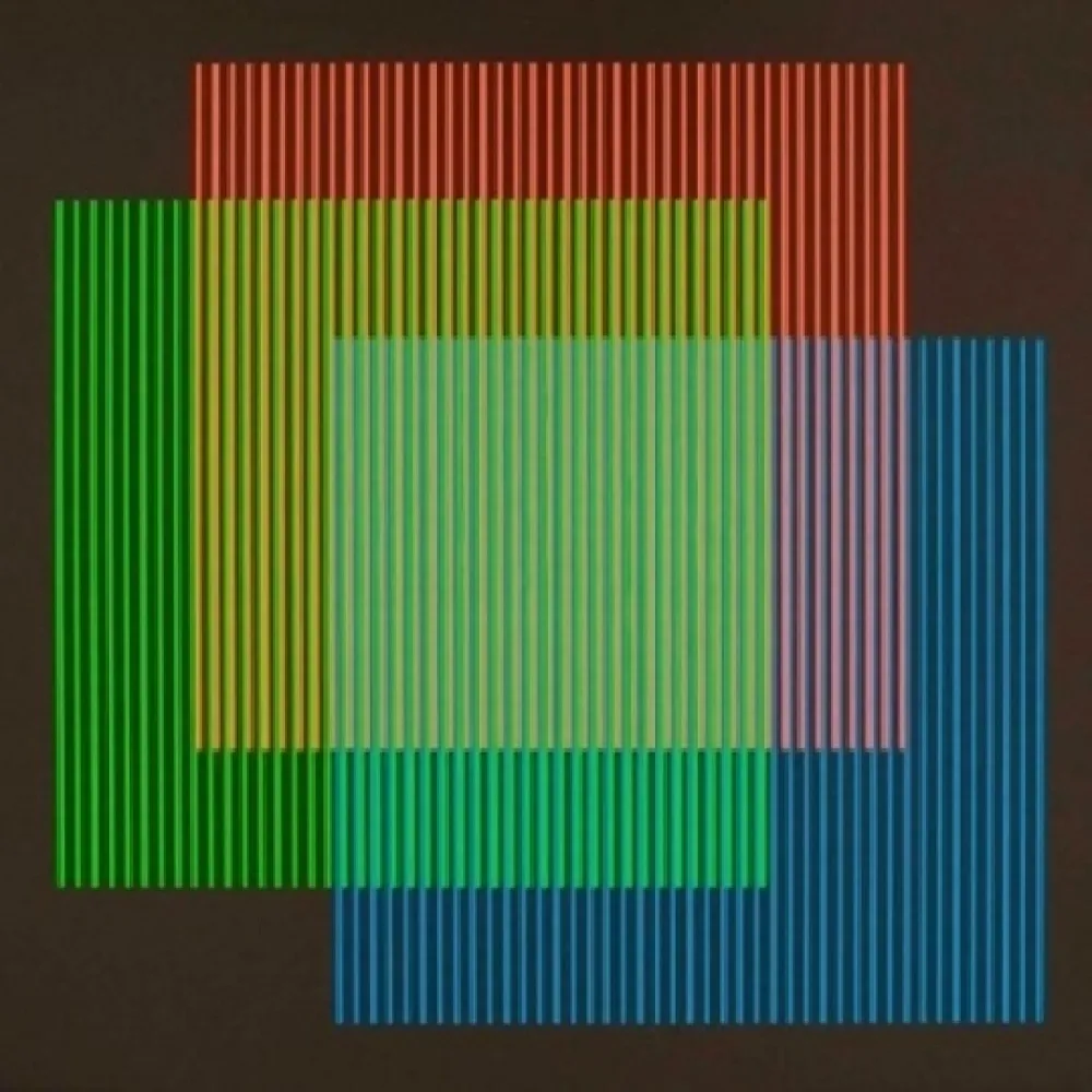 Litografía Cruz-Diez - Serie Semana - Lunes