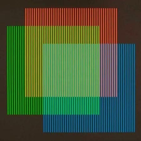 Litografía Cruz-Diez - Serie semana - Lunes