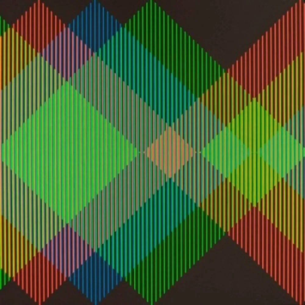 Litografía Cruz-Diez - Serie Semana - Miércoles	