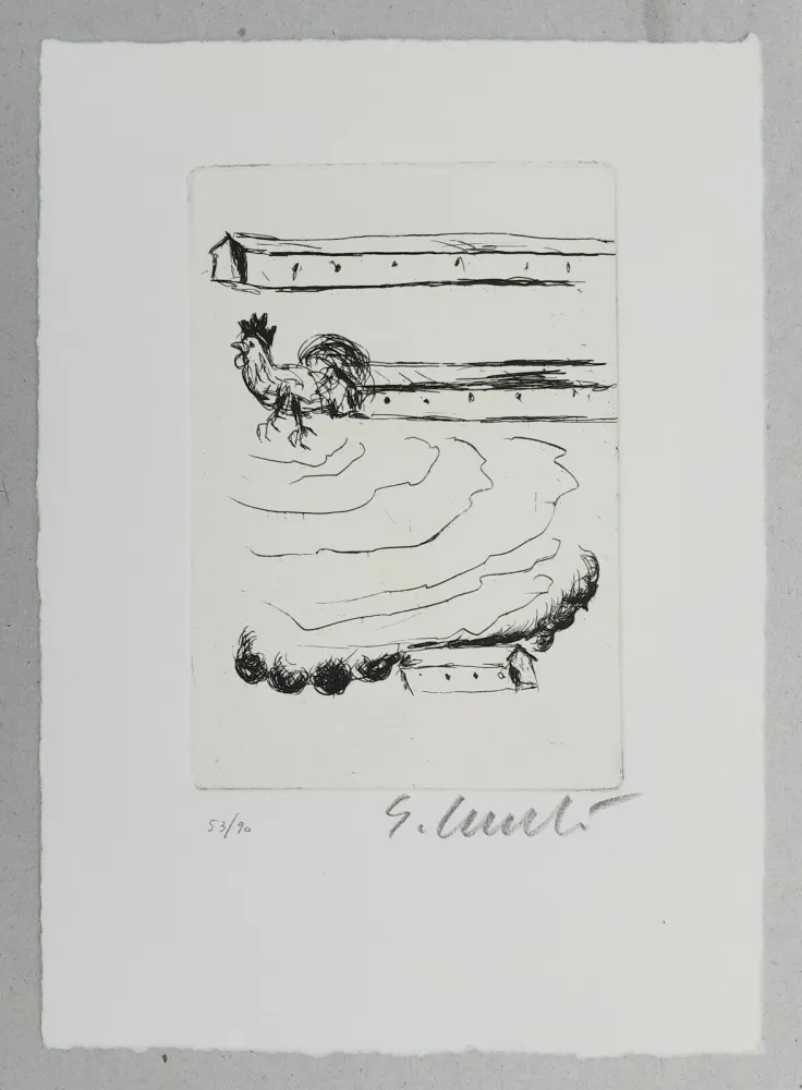 Grabado Cucchi - Fiumi di ali