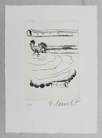 Grabado Cucchi - Fiumi di ali