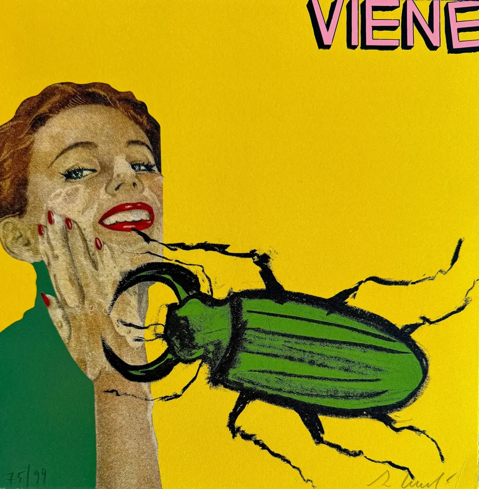 Litografía Cucchi - Viene