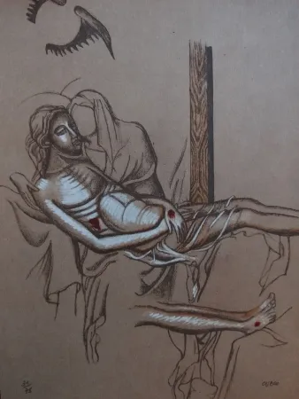 Litografía Cueco - Descente de Croix