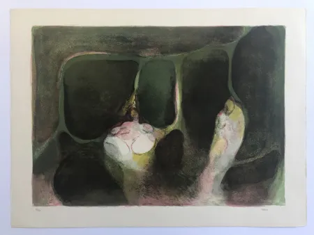 Litografía Cueco - Sans titre (deux baigneuses)