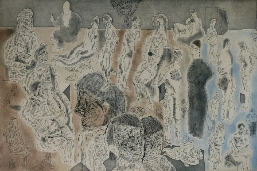 Aguafuerte Y Aguatinta Cuevas - Barrion chino I