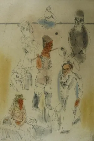 Aguafuerte Y Aguatinta Cuevas - Barrion chino II