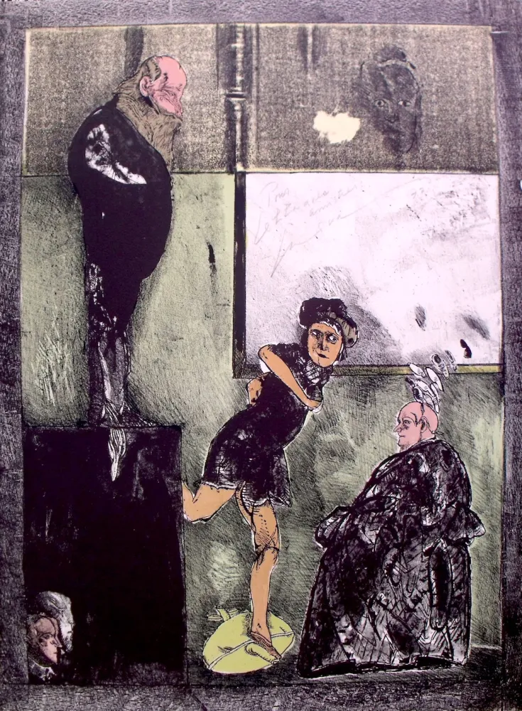 Litografía Cuevas - El espejo