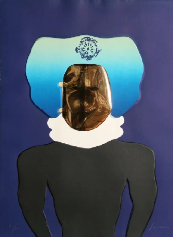 Talla En Madera Cuevas - La Mascara from the Homage to Quevedo Portfolio