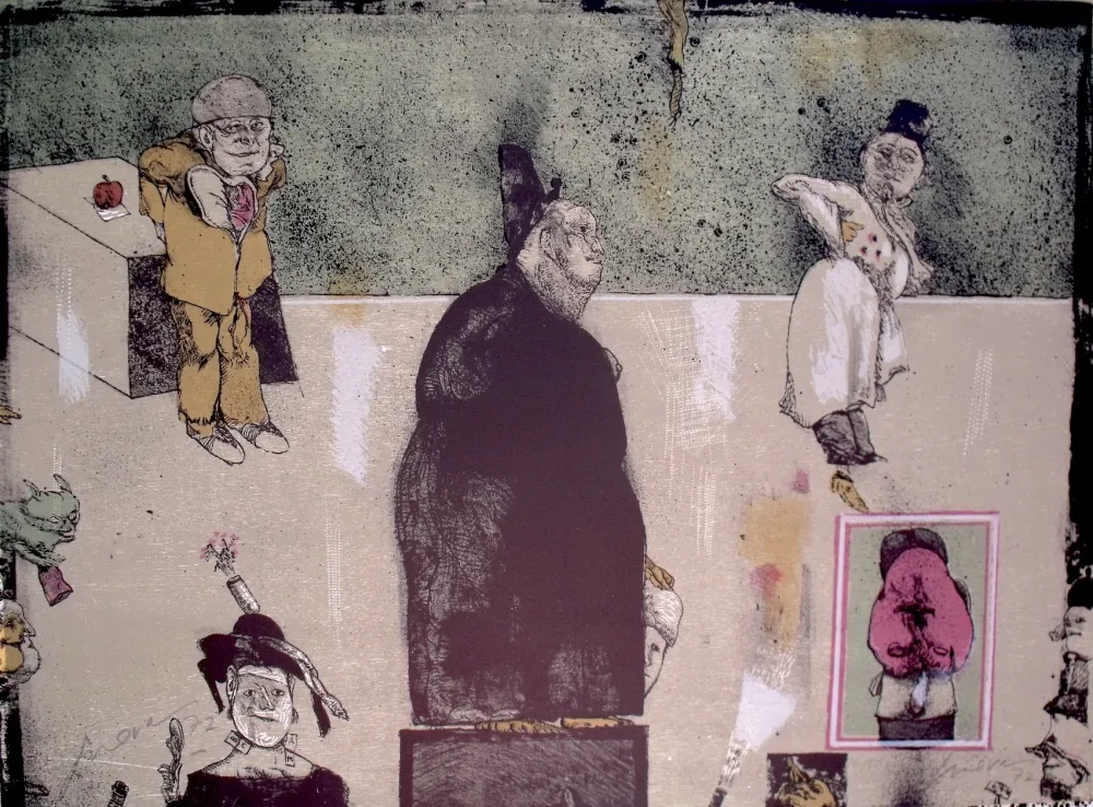 Litografía Cuevas - Sans Titre