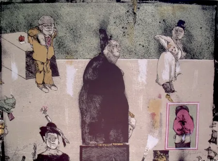 Litografía Cuevas - Sans Titre