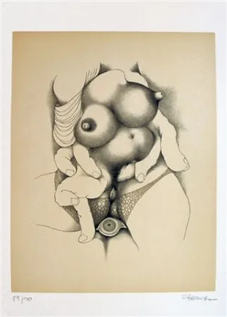 Litografía Daboval - Les phantasmes de Berthe 4