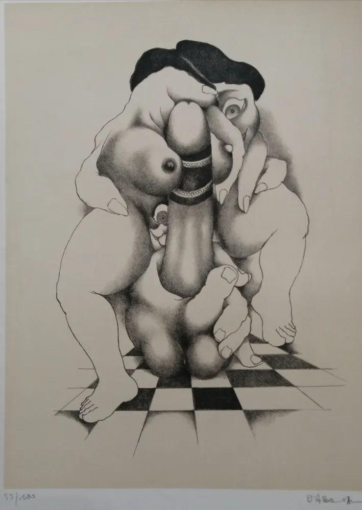 Litografía Daboval - Phantasmes de Berthe 1