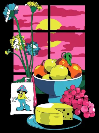 Litografía Dabs - Moonlit Window